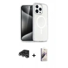 MARSİLYAN™- iPhone 14 Pro Max Kılıf Nova Asil Prime - Siyah Bilvis 3D Mat Cam Ekran Koruyucu + Raze Metal Kamera Lens - GS