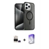 MARSİLYAN™- iPhone 14 Pro Max Kılıf Nova Asil Prime - Siyah Bilvis 5in1 3D Magic Cam Ekran Koruyucu + Bilvis Titan Kamera Lens - DNMR