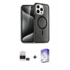 MARSİLYAN™- iPhone 14 Pro Max Kılıf Nova Asil Prime - Siyah Bilvis 5in1 3D Magic Cam Ekran Koruyucu + Bilvis Titan Kamera Lens - GD