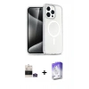 MARSİLYAN™- iPhone 14 Pro Max Kılıf Nova Asil Prime - Siyah Bilvis 5in1 3D Magic Cam Ekran Koruyucu + Gümüş Bilvis Titan Kamera Lens