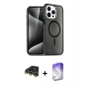 MARSİLYAN™- iPhone 14 Pro Max Kılıf Nova Asil Prime - Siyah Bilvis 5in1 3D Magic Cam Ekran Koruyucu + Raze Metal Kamera Lens - GD