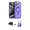 MARSİLYAN™- iPhone 14 Pro Max Kılıf Nova Asil Prime - Siyah Bilvis 5in1 5D Magic Hayalet Cam Ekran Koruyucu + Raze Metal Kamera Lens - GS