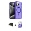 MARSİLYAN™- iPhone 14 Pro Max Kılıf Nova Asil Prime - Siyah Bilvis 5in1 5D Magic Hayalet Cam Ekran Koruyucu + Raze Metal Kamera Lens - GD