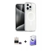 MARSİLYAN™- iPhone 14 Pro Max Kılıf Nova Asil Prime - Siyah Bilvis 5in1 5D Magic Hayalet Cam Ekran Koruyucu + Bilvis Titan Kamera Lens - GD