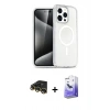 MARSİLYAN™- iPhone 14 Pro Max Kılıf Nova Asil Prime - Siyah Bilvis 5in1 5D Magic Hayalet Cam Ekran Koruyucu + Raze Metal Kamera Lens - GD