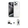 MARSİLYAN™- iPhone 14 Pro Max Kılıf Nova Asil Prime - Siyah Bilvis Hayalet Cam Ekran Koruyucu + Bilvis Titan Kamera Lens - GD
