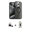 MARSİLYAN™- iPhone 14 Pro Max Kılıf Nova Asil Prime - Siyah Bilvis Hayalet Cam Ekran Koruyucu + Bilvis Titan Kamera Lens - DNMR