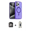 MARSİLYAN™- iPhone 14 Pro Max Kılıf Nova Asil Prime - Siyah Bilvis Hayalet Cam Ekran Koruyucu + PVD Metal Kamera Lens - TU