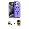 MARSİLYAN™- iPhone 14 Pro Max Kılıf Nova Asil Prime - Siyah Buffer Cam Ekran Koruyucu + Bilvis Titan Kamera Lens - DNMR