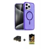 MARSİLYAN™- iPhone 14 Pro Max Kılıf Nova Asil Prime - Siyah Buffer Cam Ekran Koruyucu + Raze Metal Kamera Lens - GD