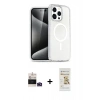 MARSİLYAN™- iPhone 14 Pro Max Kılıf Nova Asil Prime - Siyah Mat Seramik Nano Ekran Koruyucu + Bilvis Titan Kamera Lens - DNMR