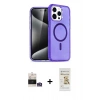 MARSİLYAN™- iPhone 14 Pro Max Kılıf Nova Asil Prime - Siyah Mat Seramik Nano Ekran Koruyucu + Bilvis Titan Kamera Lens - GS