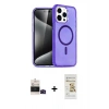 MARSİLYAN™- iPhone 14 Pro Max Kılıf Nova Asil Prime - Siyah Mat Seramik Nano Ekran Koruyucu + Bilvis Titan Kamera Lens - SH