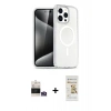 MARSİLYAN™- iPhone 14 Pro Max Kılıf Nova Asil Prime - Siyah Mat Seramik Nano Ekran Koruyucu + Bilvis Titan Kamera Lens - GS