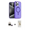 MARSİLYAN™- iPhone 14 Pro Max Kılıf Nova Asil Prime - Siyah Mat Seramik Nano Ekran Koruyucu + Bilvis Titan Kamera Lens - GD