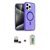 MARSİLYAN™- iPhone 14 Pro Max Kılıf Nova Asil Prime - Siyah Polymer Nano Ekran Koruyucu + Bilvis Titan Kamera Lens - SH