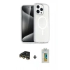 MARSİLYAN™- iPhone 14 Pro Max Kılıf Nova Asil Prime - Siyah Polymer Nano Ekran Koruyucu + Raze Metal Kamera Lens - GD