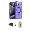 MARSİLYAN™- iPhone 14 Pro Max Kılıf Nova Asil Prime - Siyah Polymer Nano Ekran Koruyucu + Raze Metal Kamera Lens - GD