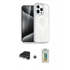 MARSİLYAN™- iPhone 14 Pro Max Kılıf Nova Asil Prime - Siyah Polymer Nano Ekran Koruyucu + Raze Metal Kamera Lens - GS