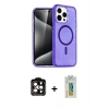 MARSİLYAN™- iPhone 14 Pro Max Kılıf Nova Asil Prime - Siyah Polymer Nano Ekran Koruyucu + PVD Metal Kamera Lens - TU