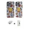 MARSİLYAN™- iPhone 14 Pro Max Kılıf Nova Doku Koleksiyonu - Şeffaf Pasifik Cam Ekran Koruyucu + Band Metal Kamera Lens - GD