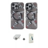 MARSİLYAN™- iPhone 14 Pro Max Kılıf Nova Doku Koleksiyonu - Şeffaf Pasifik Cam Ekran Koruyucu + Band Metal Kamera Lens - GD