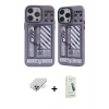 MARSİLYAN™- iPhone 14 Pro Max Kılıf Nova Doku Koleksiyonu - Şeffaf Pasifik Cam Ekran Koruyucu + Band Metal Kamera Lens - GD
