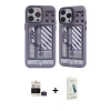 MARSİLYAN™- iPhone 14 Pro Max Kılıf Nova Doku Koleksiyonu - Şeffaf Pasifik Cam Ekran Koruyucu + Bilvis Titan Kamera Lens - DNMR