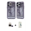MARSİLYAN™- iPhone 14 Pro Max Kılıf Nova Doku Koleksiyonu - Şeffaf Pasifik Cam Ekran Koruyucu + Bilvis Titan Kamera Lens - SH