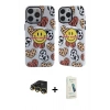 MARSİLYAN™- iPhone 14 Pro Max Kılıf Nova Doku Koleksiyonu - Şeffaf Pasifik Cam Ekran Koruyucu + Raze Metal Kamera Lens - GD