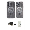 MARSİLYAN™- iPhone 14 Pro Max Kılıf Nova Doku Koleksiyonu - Şeffaf Pasifik Cam Ekran Koruyucu + Raze Metal Kamera Lens - GD