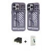 MARSİLYAN™- iPhone 14 Pro Max Kılıf Nova Doku Koleksiyonu - Şeffaf Pasifik Cam Ekran Koruyucu + Raze Metal Kamera Lens - GD