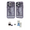 MARSİLYAN™- iPhone 14 Pro Max Kılıf Nova Doku Koleksiyonu - Şeffaf Royal Nano Ekran Koruyucu + Bilvis Titan Kamera Lens - DNMR