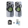 MARSİLYAN™- iPhone 14 Pro Max Kılıf Nova Doku Koleksiyonu - Şeffaf Royal Nano Ekran Koruyucu + PVD Metal Kamera Lens - TU