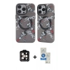 MARSİLYAN™- iPhone 14 Pro Max Kılıf Nova Doku Koleksiyonu - Şeffaf Royal Nano Ekran Koruyucu + PVD Metal Kamera Lens - TU