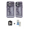 MARSİLYAN™- iPhone 14 Pro Max Kılıf Nova Doku Koleksiyonu - Şeffaf Royal Nano Ekran Koruyucu + PVD Metal Kamera Lens - TU