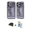 MARSİLYAN™- iPhone 14 Pro Max Kılıf Nova Doku Koleksiyonu - Şeffaf Royal Nano Ekran Koruyucu + Raze Metal Kamera Lens - GD