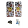 MARSİLYAN™- iPhone 14 Pro Max Kılıf Nova Doku Koleksiyonu - Şeffaf Royal Nano Ekran Koruyucu + Raze Metal Kamera Lens - GD