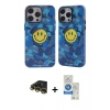 MARSİLYAN™- iPhone 14 Pro Max Kılıf Nova Doku Koleksiyonu - Şeffaf Royal Nano Ekran Koruyucu + Raze Metal Kamera Lens - GD
