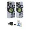 MARSİLYAN™- iPhone 14 Pro Max Kılıf Nova Doku Koleksiyonu - Şeffaf Royal Nano Ekran Koruyucu + Raze Metal Kamera Lens - GD