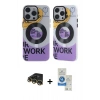 MARSİLYAN™- iPhone 14 Pro Max Kılıf Nova Doku Koleksiyonu - Şeffaf Royal Nano Ekran Koruyucu + Raze Metal Kamera Lens - GD