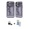 MARSİLYAN™- iPhone 14 Pro Max Kılıf Nova Doku Koleksiyonu - Şeffaf Royal Nano Ekran Koruyucu + Bilvis Titan Kamera Lens - SH