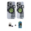 MARSİLYAN™- iPhone 14 Pro Max Kılıf Nova Doku Koleksiyonu - Siyah 18D Cam Ekran Koruyucu + Bilvis Titan Kamera Lens - DNMR