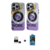 MARSİLYAN™- iPhone 14 Pro Max Kılıf Nova Doku Koleksiyonu - Siyah 18D Cam Ekran Koruyucu + Bilvis Titan Kamera Lens - DNMR