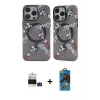 MARSİLYAN™- iPhone 14 Pro Max Kılıf Nova Doku Koleksiyonu - Siyah 18D Cam Ekran Koruyucu + Bilvis Titan Kamera Lens - DNMR