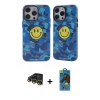 MARSİLYAN™- iPhone 14 Pro Max Kılıf Nova Doku Koleksiyonu - Siyah 18D Cam Ekran Koruyucu + Raze Metal Kamera Lens - GD