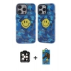 MARSİLYAN™- iPhone 14 Pro Max Kılıf Nova Doku Koleksiyonu - Siyah 18D Cam Ekran Koruyucu + PVD Metal Kamera Lens - TU