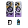 MARSİLYAN™- iPhone 14 Pro Max Kılıf Nova Doku Koleksiyonu - Siyah 18D Cam Ekran Koruyucu + PVD Metal Kamera Lens - TU