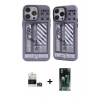 MARSİLYAN™- iPhone 14 Pro Max Kılıf Nova Doku Koleksiyonu - Siyah 360 Mat Full Body Arka Koruyucu + Bilvis Titan Kamera Lens - GS