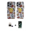 MARSİLYAN™- iPhone 14 Pro Max Kılıf Nova Doku Koleksiyonu - Siyah 360 Mat Full Body Arka Koruyucu + Bilvis Titan Kamera Lens - GS